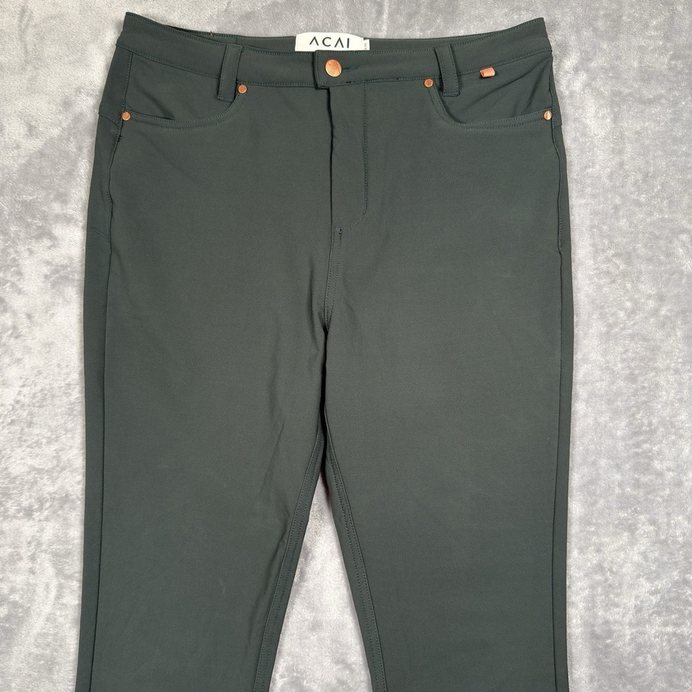 Acai Trousers Pants Womens 34x36 XLT Tall Green Stretch Thermal Skinny Outdoors